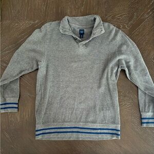 GAP Gray and Blue Crewneck Sweater
